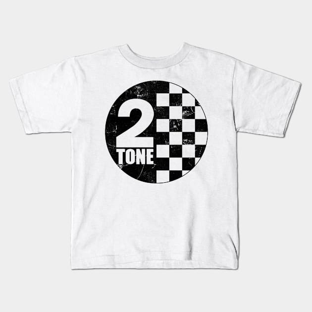 2-Tone \ Faded Vintage Style Design Kids T-Shirt by DankFutura